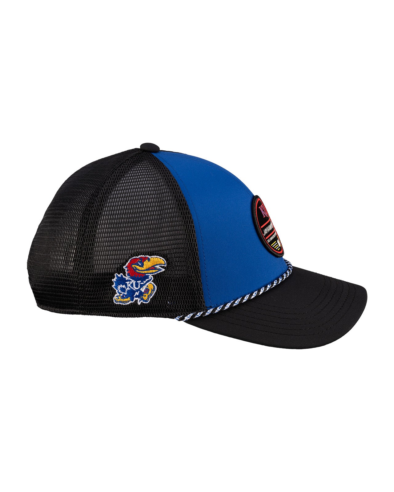 Blue and black university of Kansas hat from Black Clover