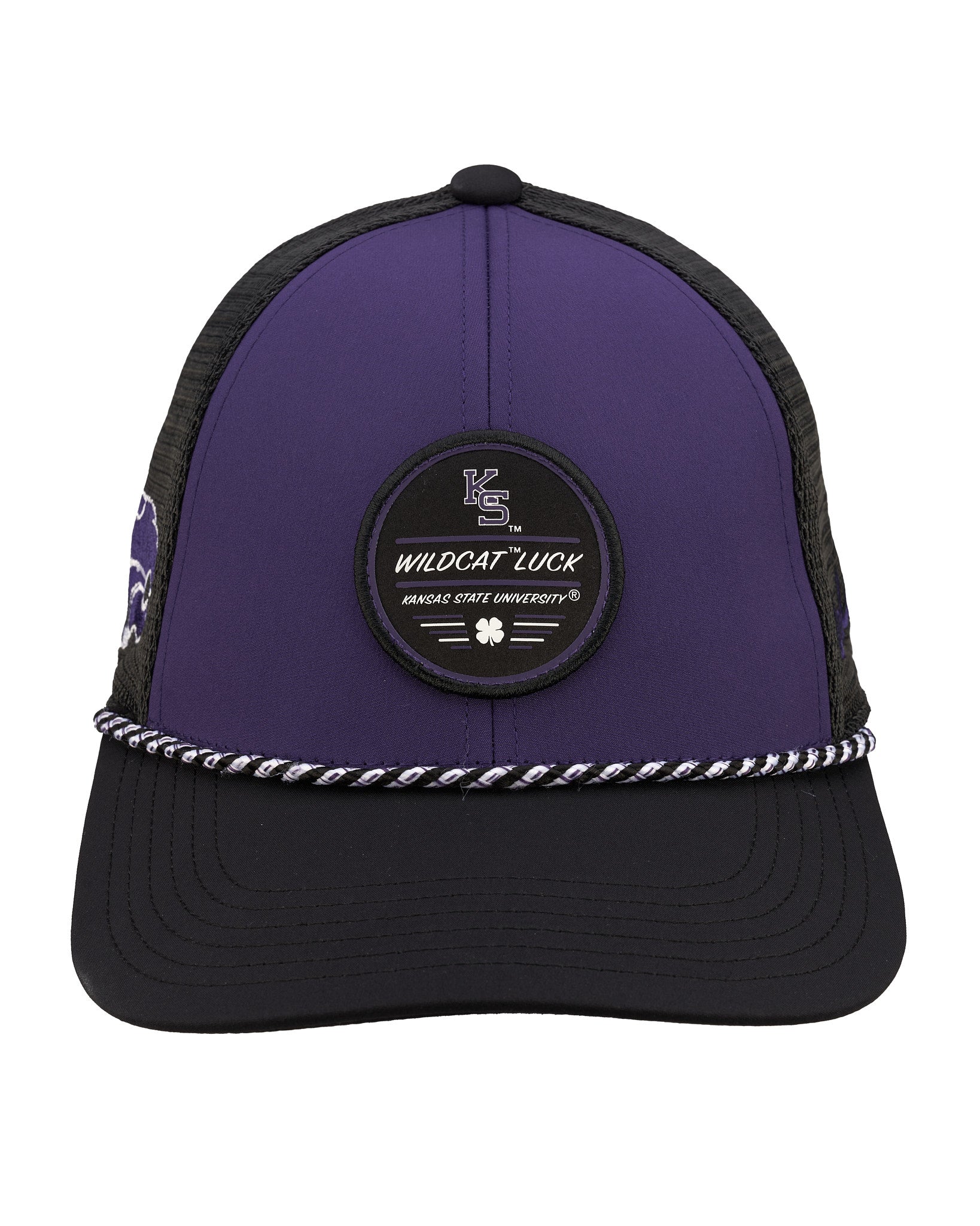 Purple and black two tone rope hat from Black Clover featuring Kansas State Wildcats logo