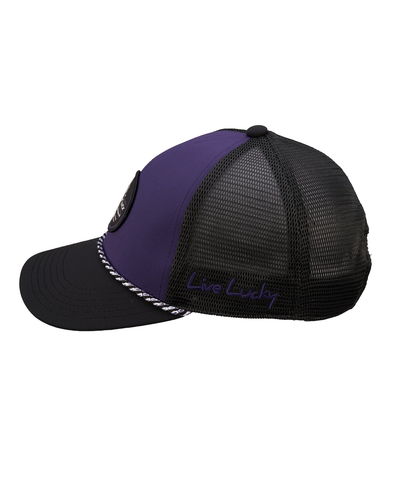 Purple and black two tone rope hat from Black Clover featuring Kansas State Wildcats logo