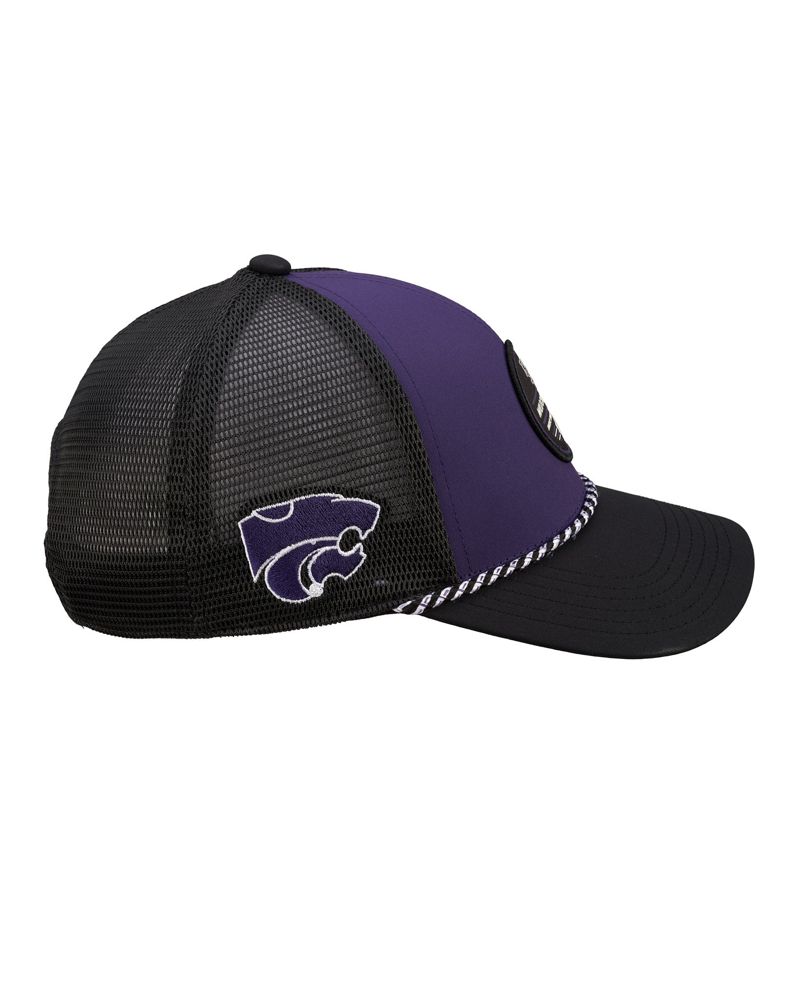 Purple and black two tone rope hat from Black Clover featuring Kansas State Wildcats logo