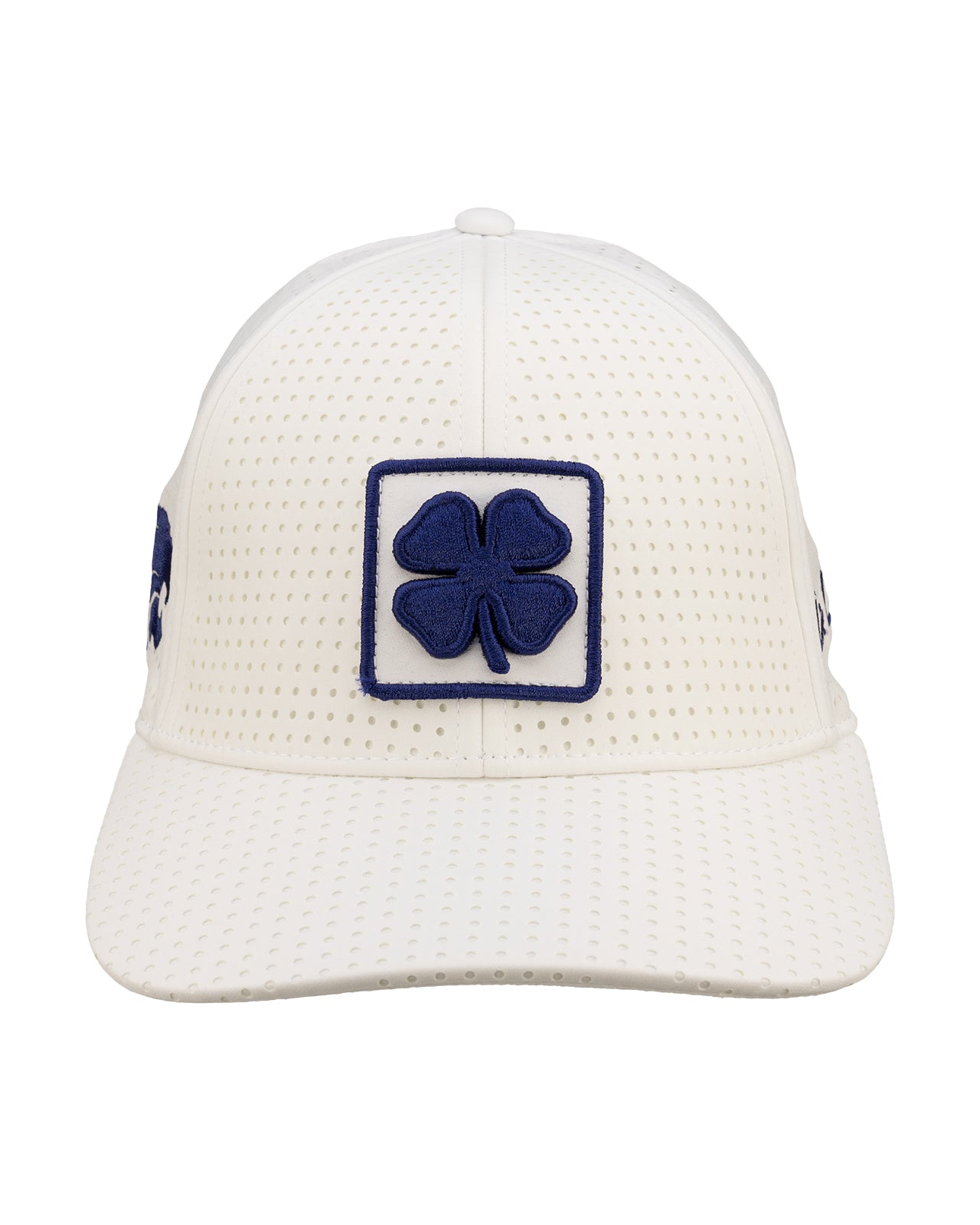 White perforated hat from Black Clover featuring Kansas State Wildcats logo