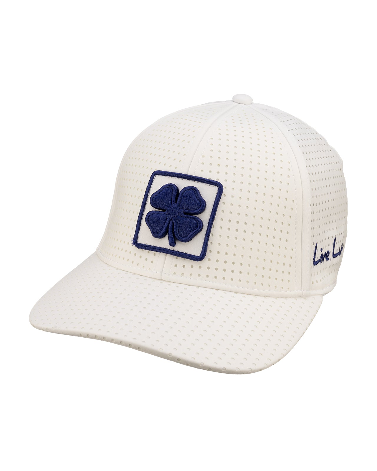 White perforated hat from Black Clover featuring Kansas State Wildcats logo