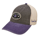 Grey and purple two tone vintage style hat from Black Clover featuring Kansas state wildcats logo