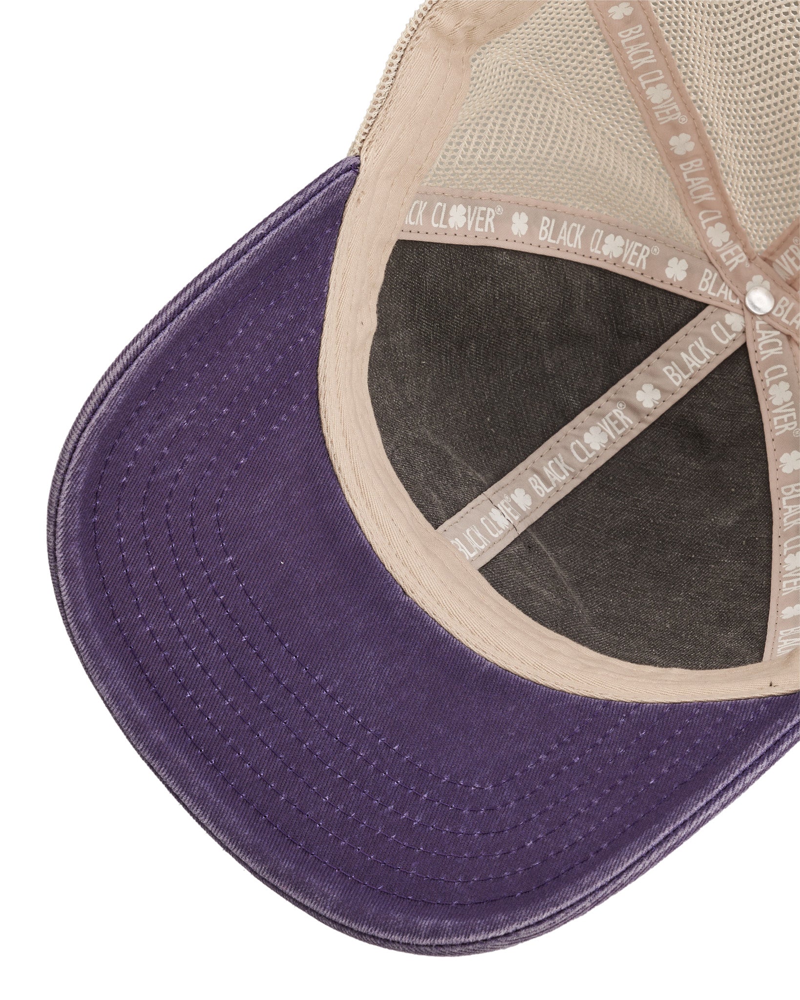 Grey and purple two tone vintage style hat from Black Clover featuring Kansas state wildcats logo