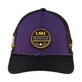 Purple and black two tone hat from Black Clover featuring LSU Tigers logo