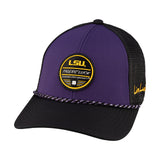 Purple and black two tone hat from Black Clover featuring LSU Tigers logo