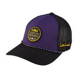 Purple and black two tone hat from Black Clover featuring LSU Tigers logo