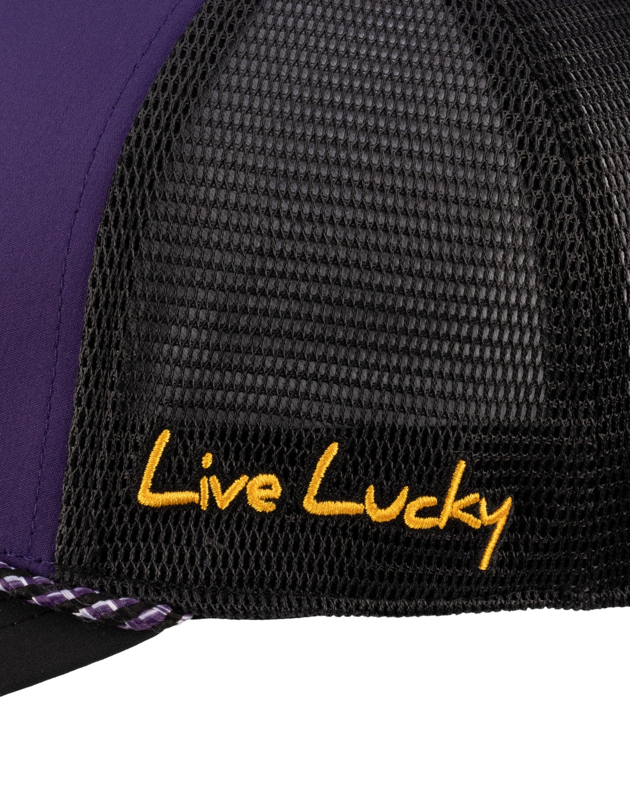 Purple and black two tone hat from Black Clover featuring LSU Tigers logo