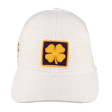 white perforated hat from Black Clover featuring LSU logo