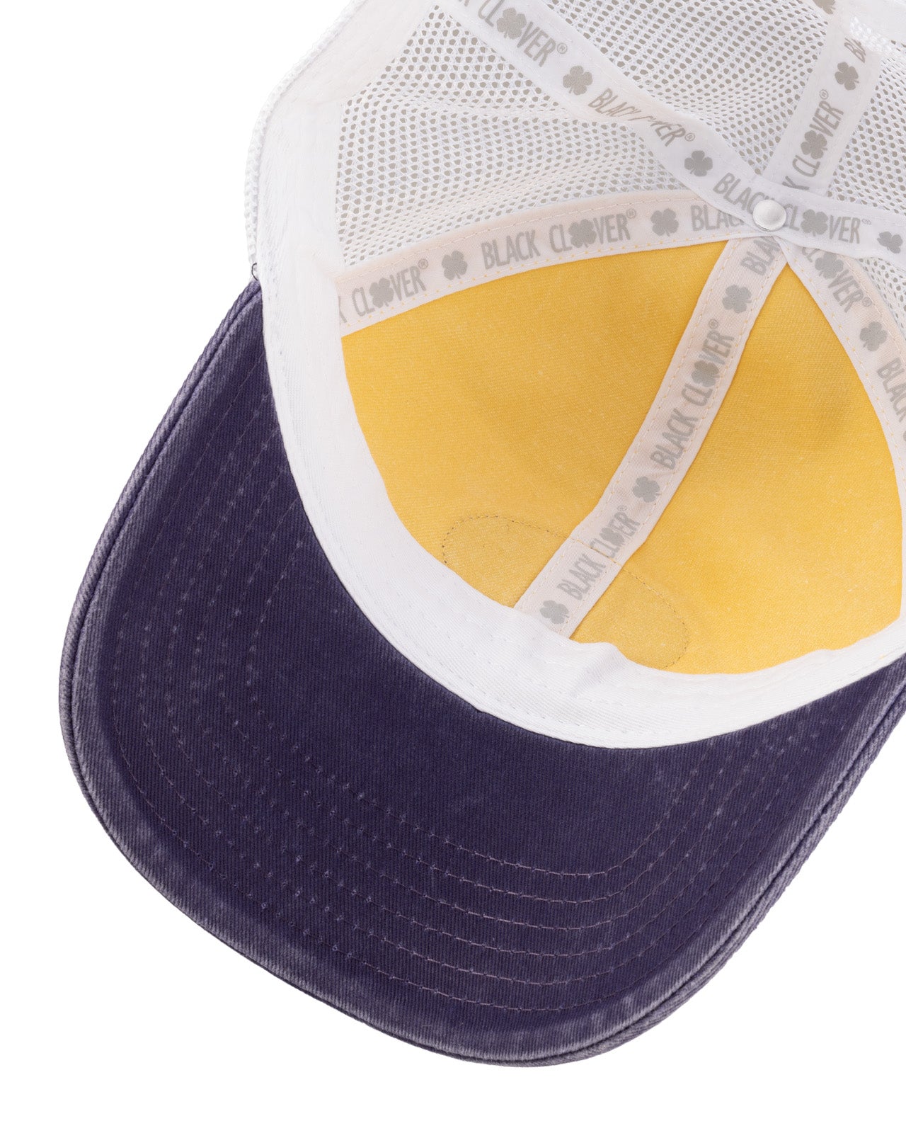 yellow and purple two tone vintage style hat from Black Clover featuring LSU Tigers logo