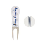 Live Lucky Divot Tool with Ball Marker Set Blue