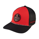 Red and black two tone hat from Black Clover featuring Louisville Cardinals logo