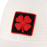 White perforated hat from Black Clover featuring University of Louisville Logo