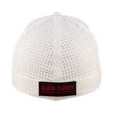 White perforated hat from Black Clover featuring University of Louisville Logo