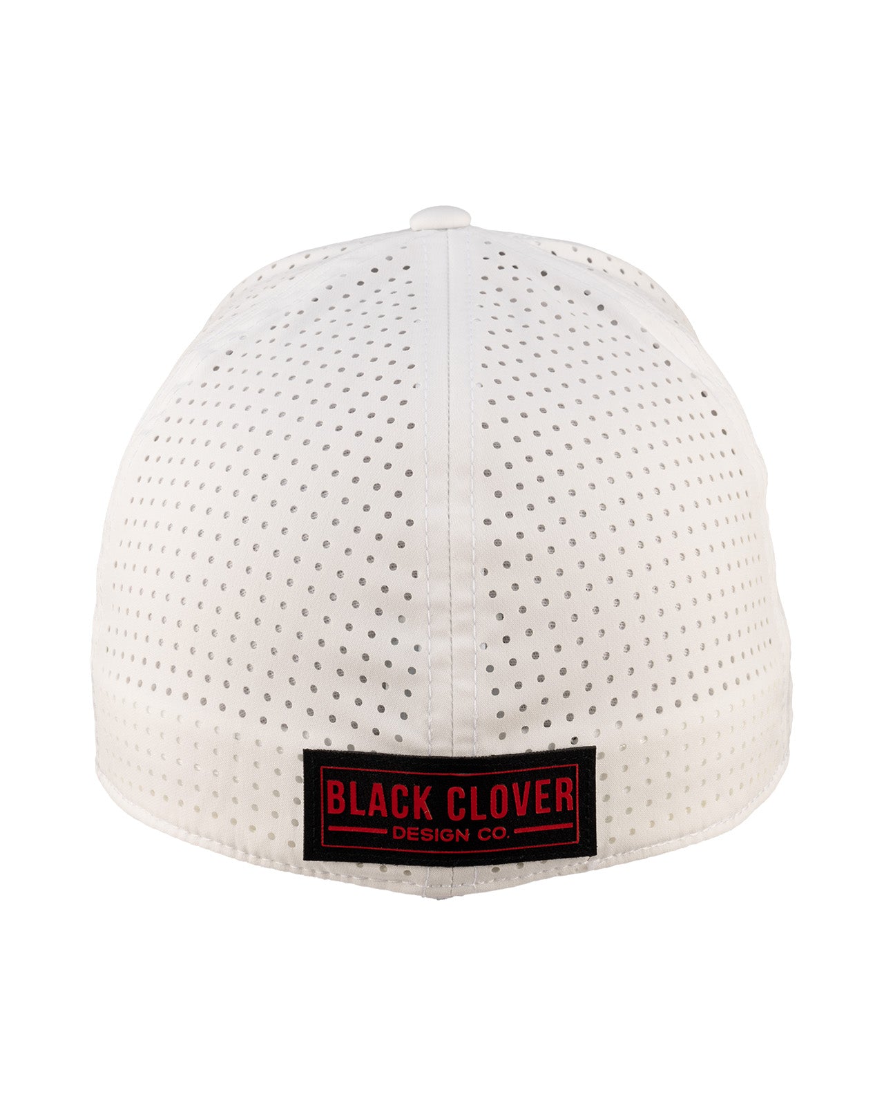 White perforated hat from Black Clover featuring University of Louisville Logo