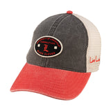 Red and black two tone style vintage hat from Black Clover featuring University of Louisville Cardinals logo