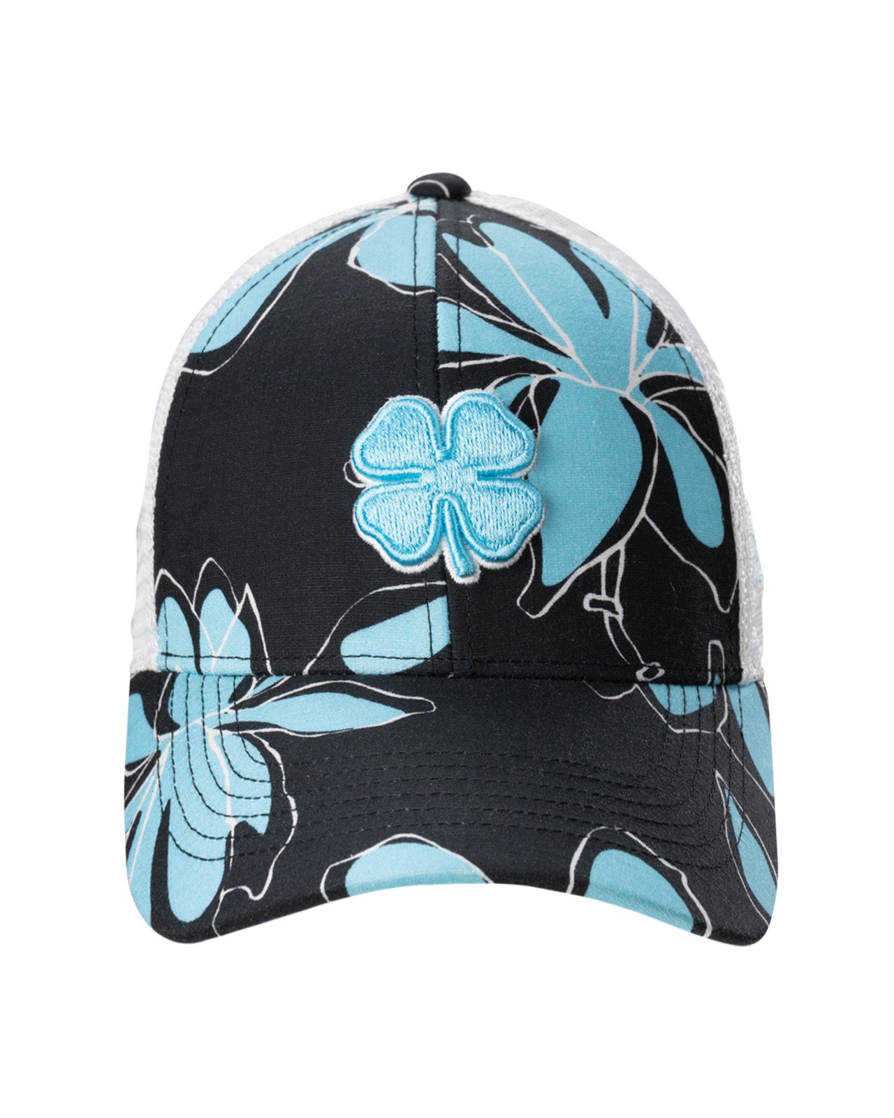 black and teal tropical print hat from Black Clover