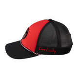 Red and black two tone rope hat from Black Clover featuring University of Maryland Terrapins logo