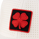 White perforated hat from Black Clover featuring University of Maryland Terrapins logo