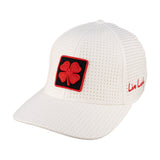 White perforated hat from Black Clover featuring University of Maryland Terrapins logo