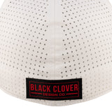 White perforated hat from Black Clover featuring University of Maryland Terrapins logo