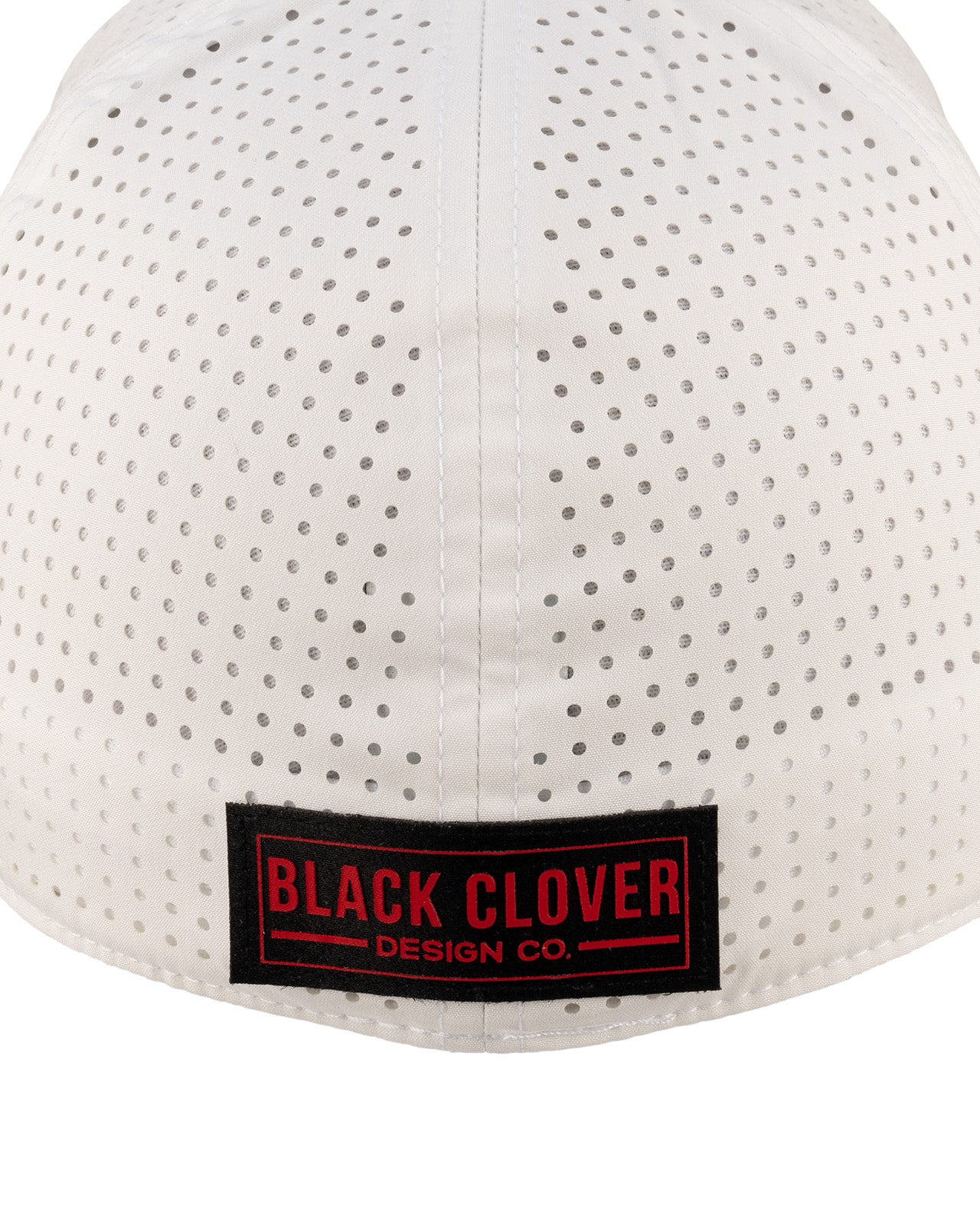 White perforated hat from Black Clover featuring University of Maryland Terrapins logo