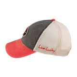 Red and grey two tone vintage style hat from Black Clover featuring University of Maryland Terrapins logo