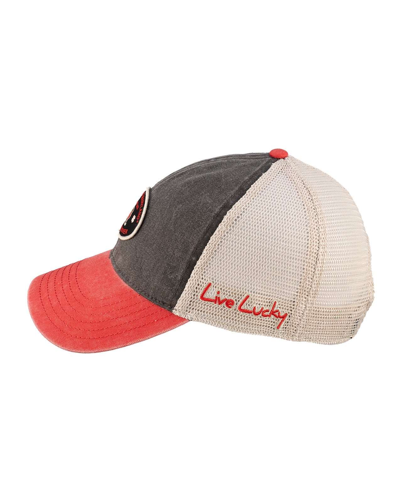 Red and grey two tone vintage style hat from Black Clover featuring University of Maryland Terrapins logo