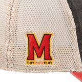 Red and grey two tone vintage style hat from Black Clover featuring University of Maryland Terrapins logo