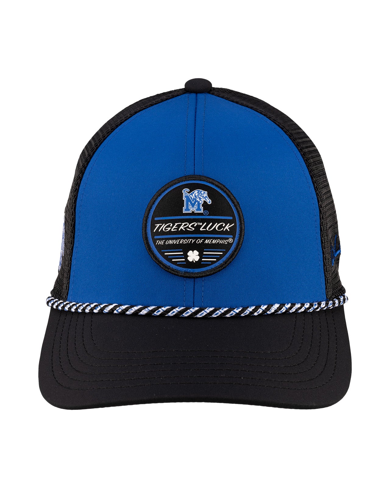 Blue and black two tone rope hat from Black Clover featuring Memphis Tigers logo