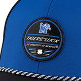 Blue and black two tone rope hat from Black Clover featuring Memphis Tigers logo