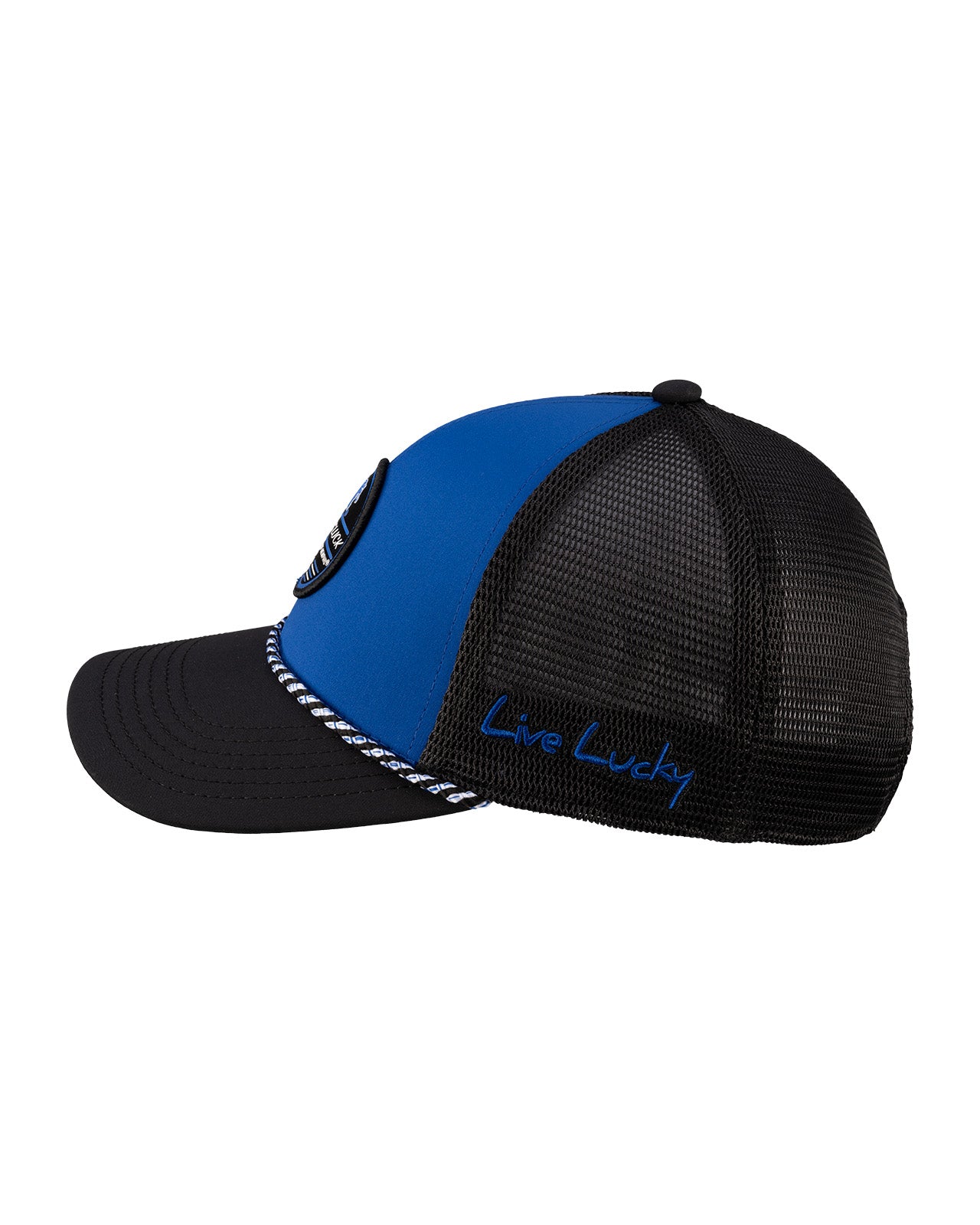 Blue and black two tone rope hat from Black Clover featuring Memphis Tigers logo