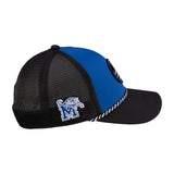 Blue and black two tone rope hat from Black Clover featuring Memphis Tigers logo