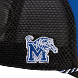 Blue and black two tone rope hat from Black Clover featuring Memphis Tigers logo