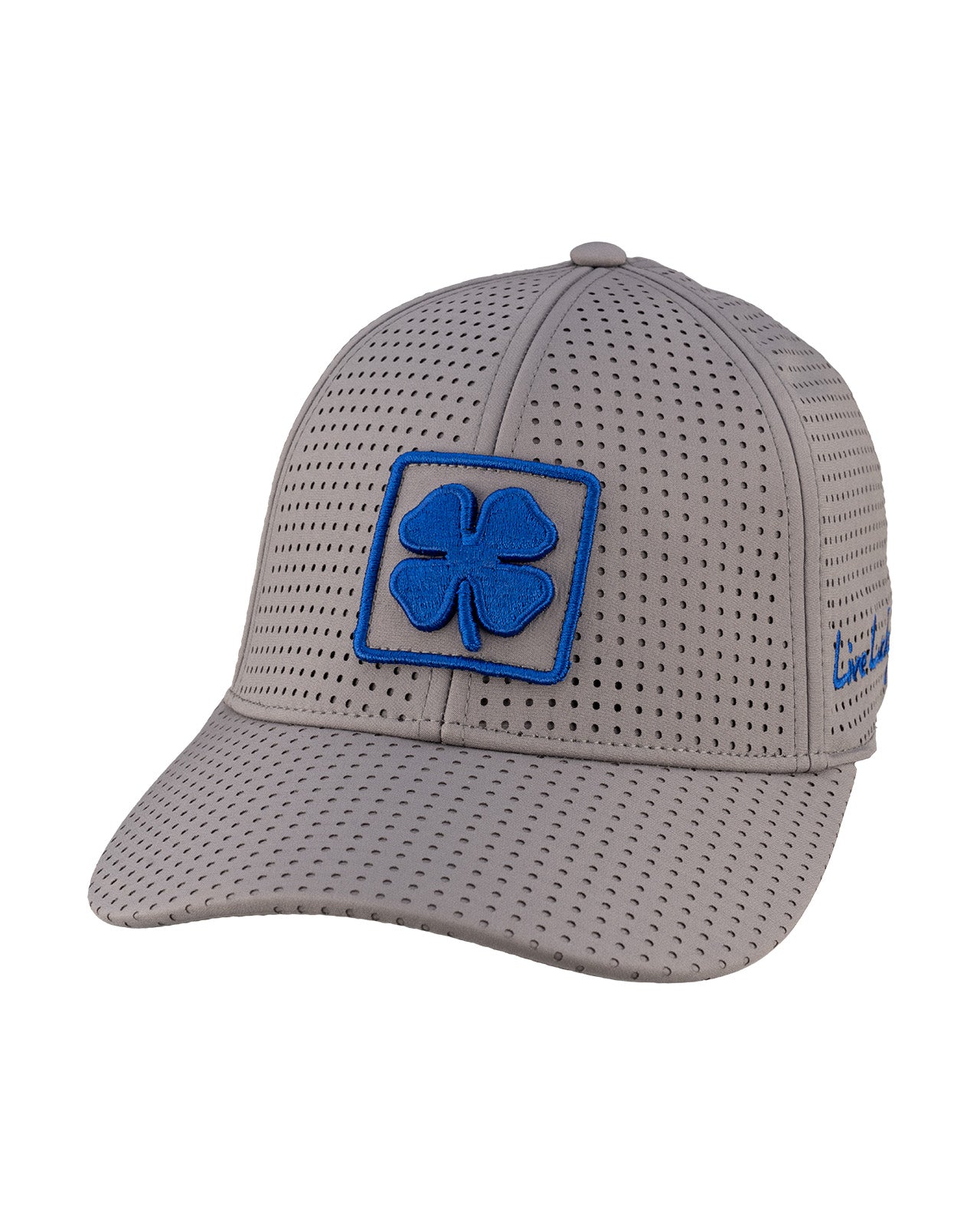 Grey perforated hat from Black Clover featuring Memphis Tigers logo