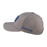 Grey perforated hat from Black Clover featuring Memphis Tigers logo