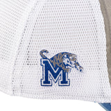 Grey and blue two tone vintage style hat from Black Clover featuring University of Memphis Tigers logo