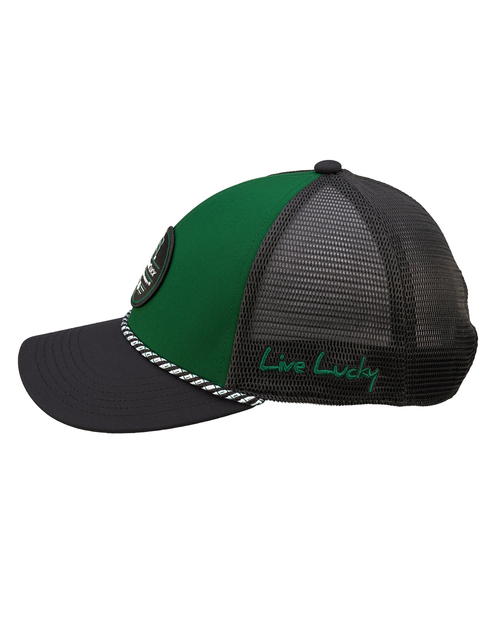 Green and black two tone rope hat from Black Clover featuring Michigan State Spartans logo