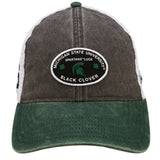 grey and green two tone vintage style hat from Black Clover featuring Michigan State Spartans logo