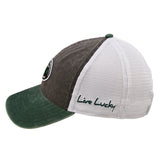 grey and green two tone vintage style hat from Black Clover featuring Michigan State Spartans logo