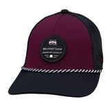 Maroon and black two tone rope hat from Black Clover featuring Mississippi State Bulldogs logo