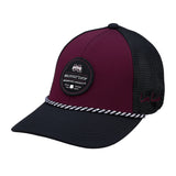 Maroon and black two tone rope hat from Black Clover featuring Mississippi State Bulldogs logo