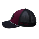 Maroon and black two tone rope hat from Black Clover featuring Mississippi State Bulldogs logo