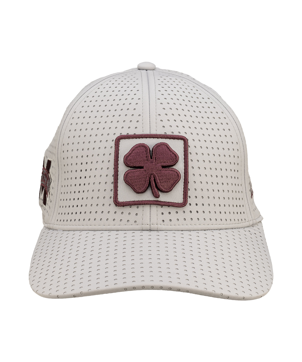 Grey perforated hat from Black Clover featuring Mississippi state logo