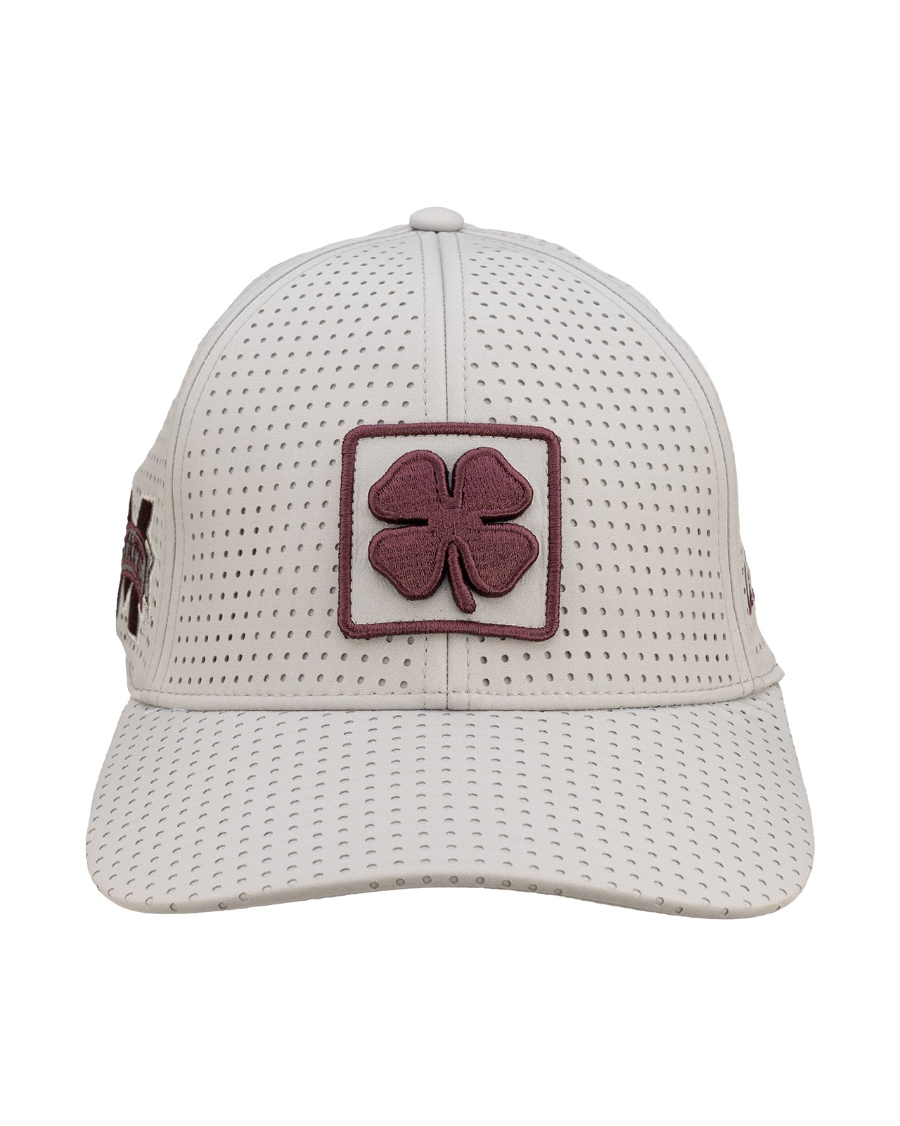 Grey perforated hat from Black Clover featuring Mississippi state logo