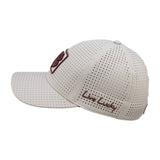 Grey perforated hat from Black Clover featuring Mississippi state logo