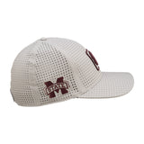 Grey perforated hat from Black Clover featuring Mississippi state logo