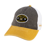 Grey and yellow two tone vintage style hat from Black Clover featuring University of Missouri Tigers logo