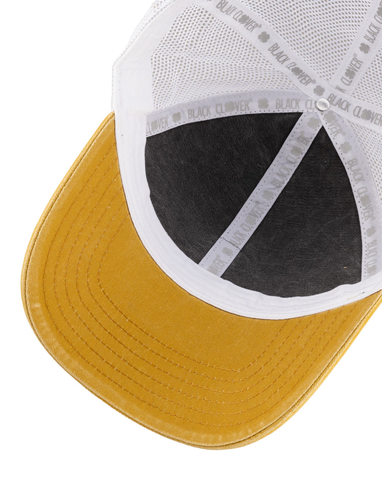 Grey and yellow two tone vintage style hat from Black Clover featuring University of Missouri Tigers logo