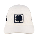 White perforated hat from Black Clover featuring University of Nevada Reno Wolfpack Logo